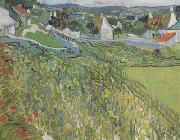 Vincent Van Gogh Vineyard with a View of Auvers (nn04) Spain oil painting artist